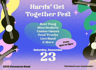 Invitation Design Generator for a Birthday Party With Guitar Graphics