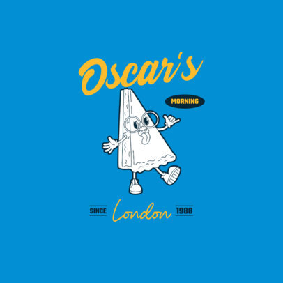 Logo Maker Featuring a Cartoonish Pie for a Breakfast Restaurant