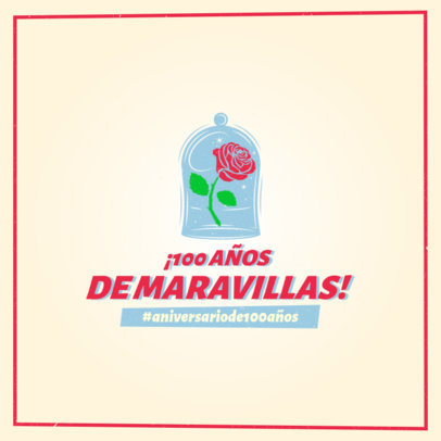 Instagram Post Generator Inspired by Beauty and the Beast With a 100 Years Quote 5989e