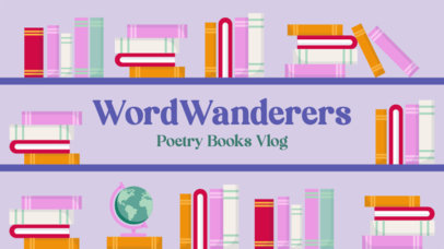YouTube Banner Generator for a Poetry Books Vlog 5770a