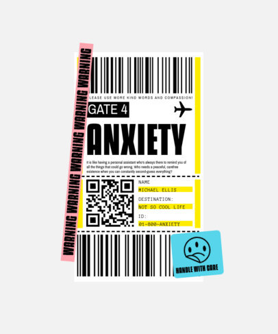 Funny T-Shirt Design Generator Featuring an Illustrated Ticket 