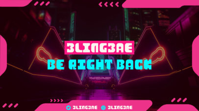 Twitch Screen Creator Featuring a Y2K Theme and a Be-Right-Back Message