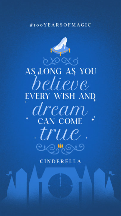 Quote Instagram Story Generator Featuring a Theme Inspired by Cinderella 5990a