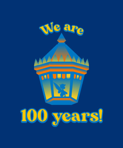 Cool T-Shirt Design Maker Featuring a Quote Inspired by Disney's Anniversary