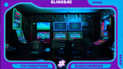 Y2K-Themed Webcam Frame Template for Twitch Gamers 4783k-5776