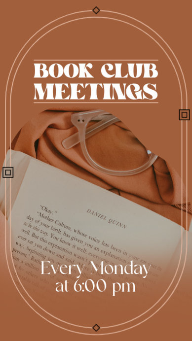 Placeit - Literature Instagram Story Maker to Promote a Book Meeting Event