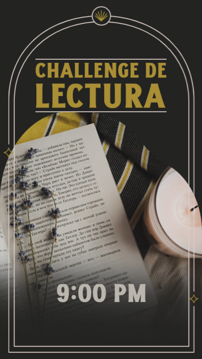 Book-Themed Instagram Story Creator Featuring a Reading Challenge Event