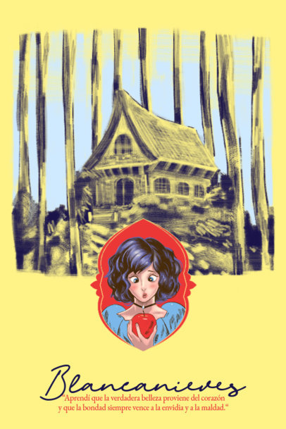 Art Print Design Creator Featuring a Quote Inspired by a Disney Animated Story