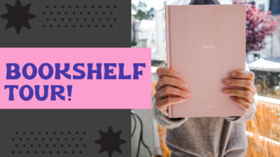 YouTube Thumbnail Maker for a Booktuber's Shelf Tour Video 5771d