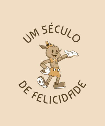 T-Shirt Design Template Featuring a Disney-Inspired Fantasy Story