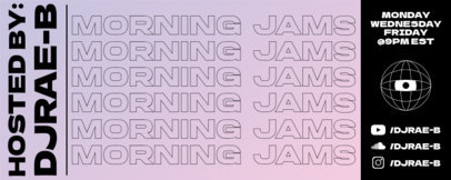 Twitch Profile Banner Maker for a Music Jams Channel