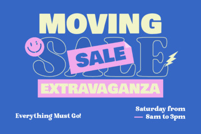 Yard Sign Template for a Moving Sale with Bold Typographies