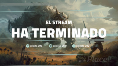 Twitch Offline Screen Video Template Featuring a Final Fantasy-Inspired Theme