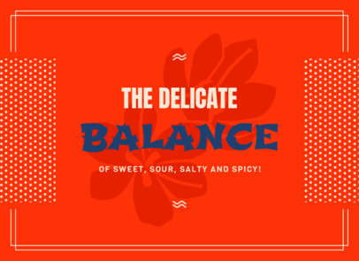 Greeting Card Maker Featuring a Quote for an Asian Restaurant