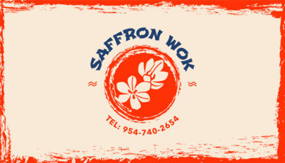 Magnet Design Maker Featuring a Flower Graphic for an Asian Restaurant 6004