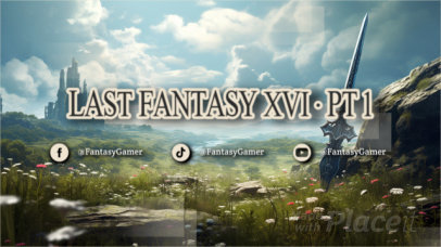 Twitch Screen Video Generator Featuring a Final Fantasy-Inspired Theme