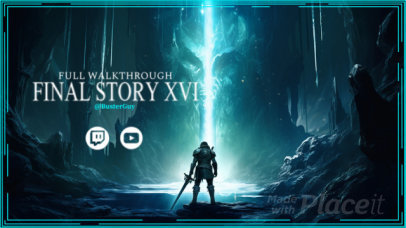 Twitch Screen Video Creator for Gamers With a Theme Inspired by Final Fantasy