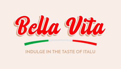 Front Business Card Maker for an Italian Restaurant