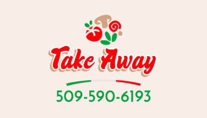 Magnet Design Maker Featuring a Phone for an Italian Restaurant 6002