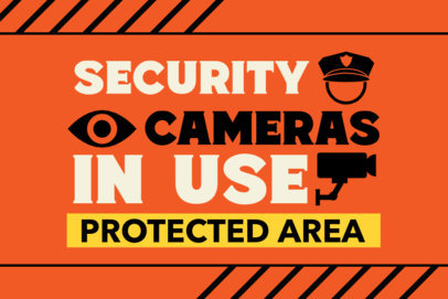 Yard Sign Creator Featuring a Security Camera Graphic