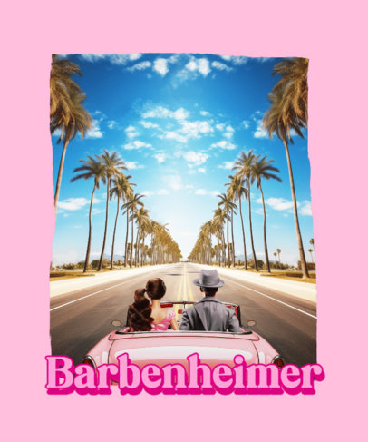Fun T-Shirt Design Creator Featuring an Illustration Inspired by the Barbenheimer Trend 5182l-5794