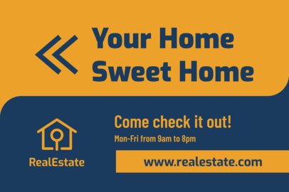 Yard Sign Template for an Open House Event 