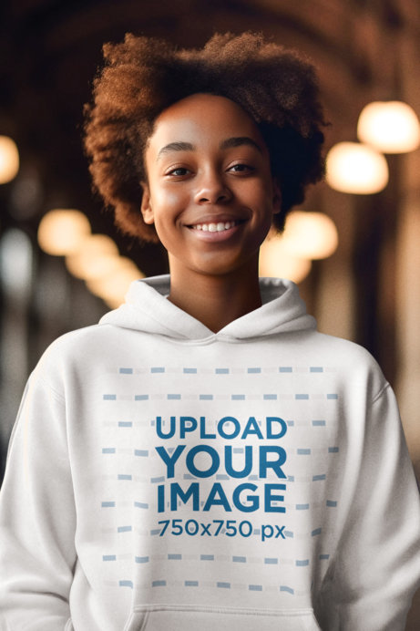 Hogwarts Legacy-Inspired Mockup Featuring an AI-Generated Woman Wearing a Hoodie