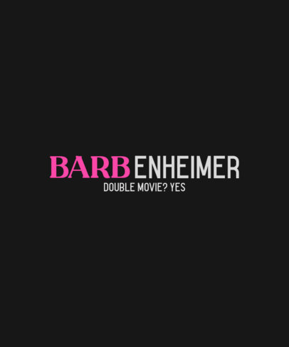 Barbieheimer-Inspired T-Shirt Design Generator Featuring a Trending Meme Theme