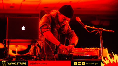 Twitch Overlay Generator for DJ Streamers With a Flame Icon