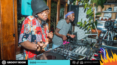 Twitch Overlay Template for a Groovy Music Stream Channel