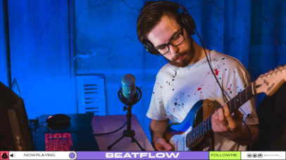Retro Twitch Overlay Design Maker for Music Streamers