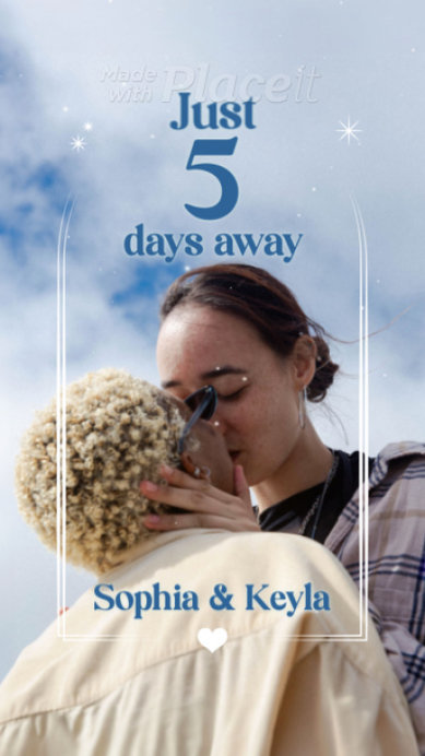 Wedding Countdown Instagram Story Video Maker for a Marriage Ceremony