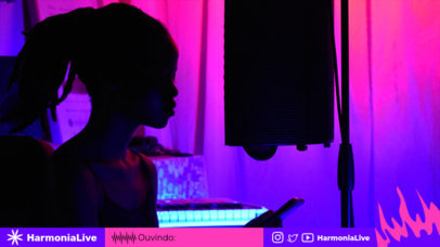 Twitch Overlay Maker Featuring a Colorful Layout for Singer Streamers