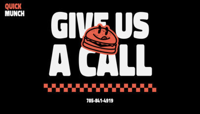 Magnet Design Maker for a Fast-Food Restaurant with a Smiling Burger Cartoon 6005