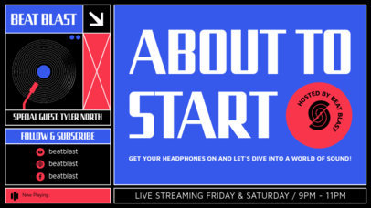 Twitch Screen Creator Featuring an Event for a Music Channel