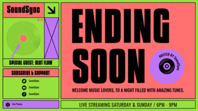 Twitch Screen Template for Streamers Featuring a Music Theme