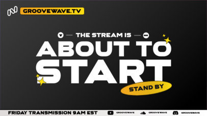 Twitch Screen Generator for Music Streamers Featuring a Starting-Soon Message
