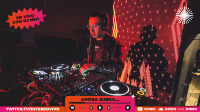 Twitch Overlay Maker Featuring a DJ Theme for Music Streamers