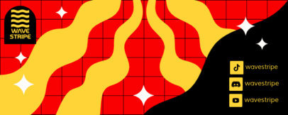 Twitch Profile Banner Generator for DJ Streamers With Wave Graphics