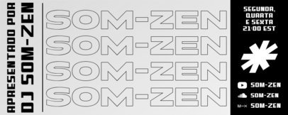 Online Twitch Profile Banner Template for Music Streamers With Bold Typefaces 6490g-el1