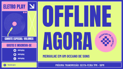 Twitch Screen Maker Featuring a Colorful Style for Music Enthusiasts 6487h-el1