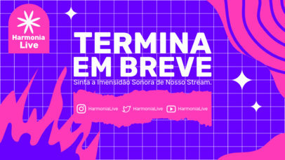 Twitch Screen Maker Featuring a Colorful Layout for Singer Streamers 6499h-el1