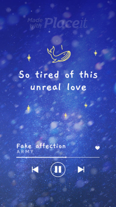 Quote Instagram Story Video Generator Featuring a K-Pop-Inspired Song Lyric