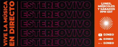 Twitch Profile Banner Maker for Music Streaming Events 6490h-el1