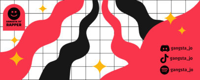 Music-Themed Twitch Profile Banner Maker for Streamers Featuring Illustrated Waves 6498d-el1