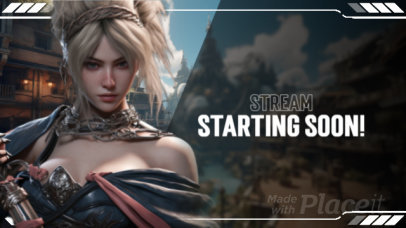 Twitch Screen Video Template Featuring a Final Fantasy-Inspired Graphic