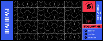 Twitch Profile Banner Creator Featuring an Event for a Music Channel