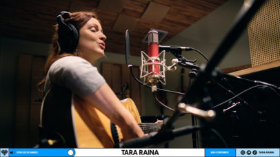 Twitch Overlay Creator for a Female Musician Featuring Minimalist Icons