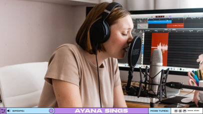 Twitch Overlay Design Maker for a Female Solo Singer's Channel