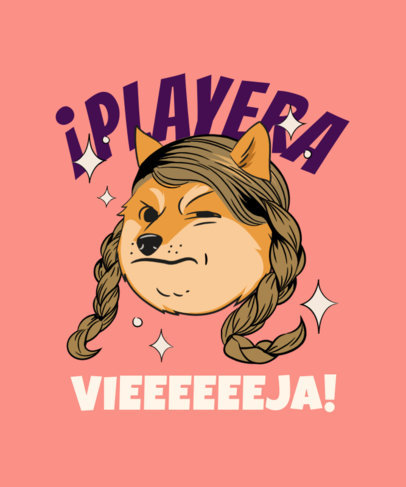 T-Shirt Design Generator Featuring a Meme Inspired by Wendy Guevara and Cheems